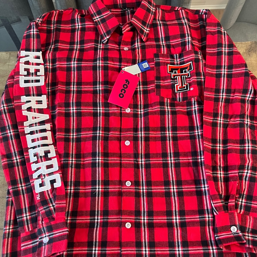texas tech red raiders ncaa Shirt plaid flannel foco